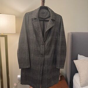 Black Tape Houndstooth Patterned Jacket
